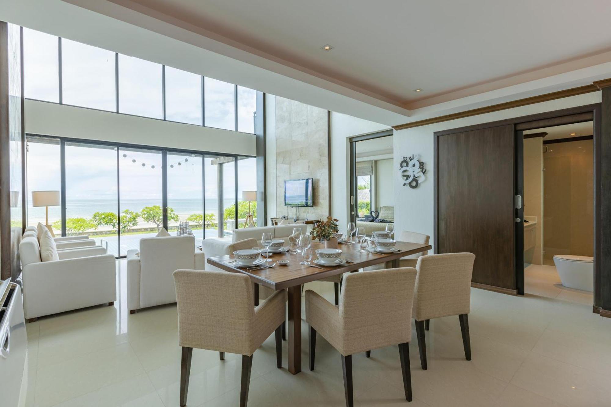 Beachfront Modern 4 Bedroom Pool Villa - Rv Hua Hin Dış mekan fotoğraf