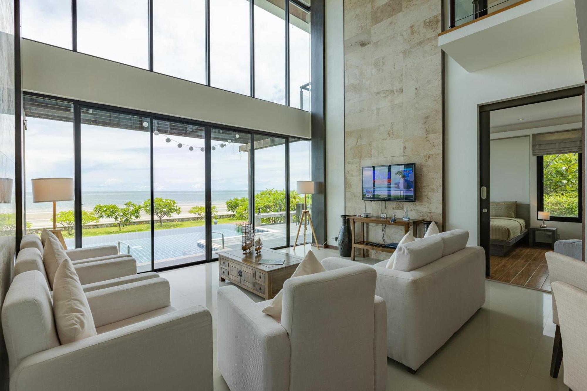 Beachfront Modern 4 Bedroom Pool Villa - Rv Hua Hin Dış mekan fotoğraf